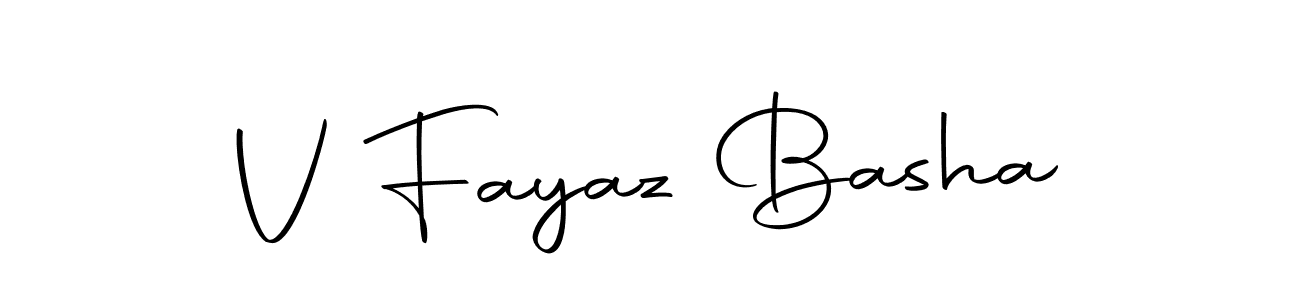 V Fayaz Basha stylish signature style. Best Handwritten Sign (Autography-DOLnW) for my name. Handwritten Signature Collection Ideas for my name V Fayaz Basha. V Fayaz Basha signature style 10 images and pictures png