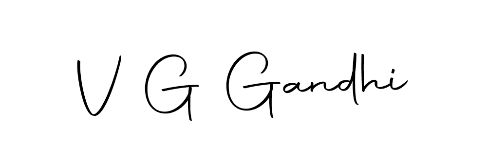 Make a beautiful signature design for name V G Gandhi. With this signature (Autography-DOLnW) style, you can create a handwritten signature for free. V G Gandhi signature style 10 images and pictures png