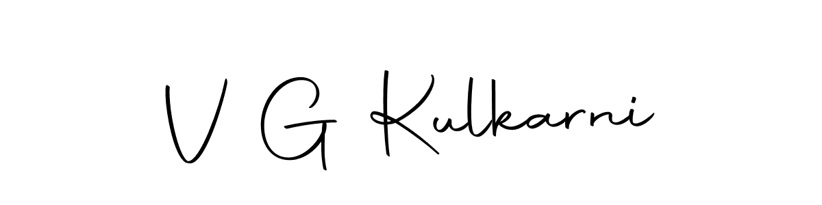 The best way (Autography-DOLnW) to make a short signature is to pick only two or three words in your name. The name V G Kulkarni include a total of six letters. For converting this name. V G Kulkarni signature style 10 images and pictures png