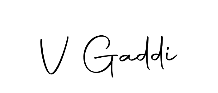 Use a signature maker to create a handwritten signature online. With this signature software, you can design (Autography-DOLnW) your own signature for name V Gaddi. V Gaddi signature style 10 images and pictures png