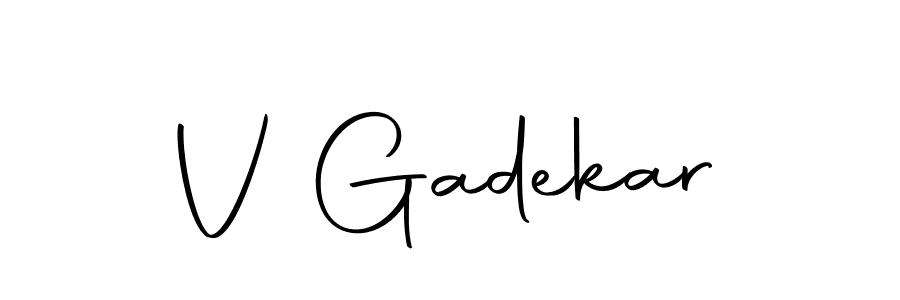 Make a beautiful signature design for name V Gadekar. With this signature (Autography-DOLnW) style, you can create a handwritten signature for free. V Gadekar signature style 10 images and pictures png
