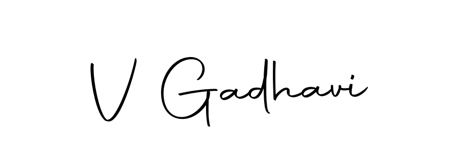 The best way (Autography-DOLnW) to make a short signature is to pick only two or three words in your name. The name V Gadhavi include a total of six letters. For converting this name. V Gadhavi signature style 10 images and pictures png