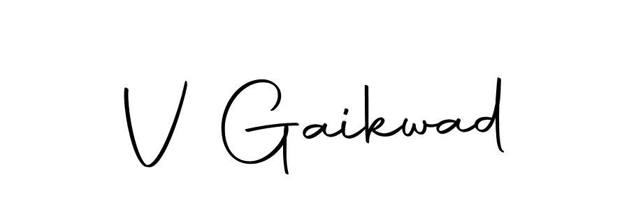 Here are the top 10 professional signature styles for the name V Gaikwad. These are the best autograph styles you can use for your name. V Gaikwad signature style 10 images and pictures png