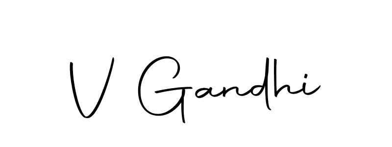 Use a signature maker to create a handwritten signature online. With this signature software, you can design (Autography-DOLnW) your own signature for name V Gandhi. V Gandhi signature style 10 images and pictures png