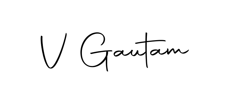 Make a beautiful signature design for name V Gautam. Use this online signature maker to create a handwritten signature for free. V Gautam signature style 10 images and pictures png