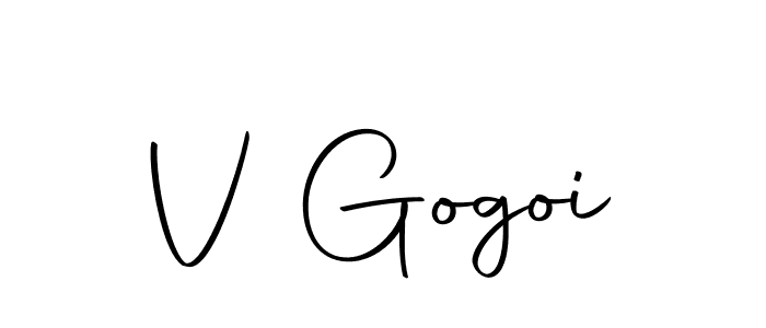 Create a beautiful signature design for name V Gogoi. With this signature (Autography-DOLnW) fonts, you can make a handwritten signature for free. V Gogoi signature style 10 images and pictures png