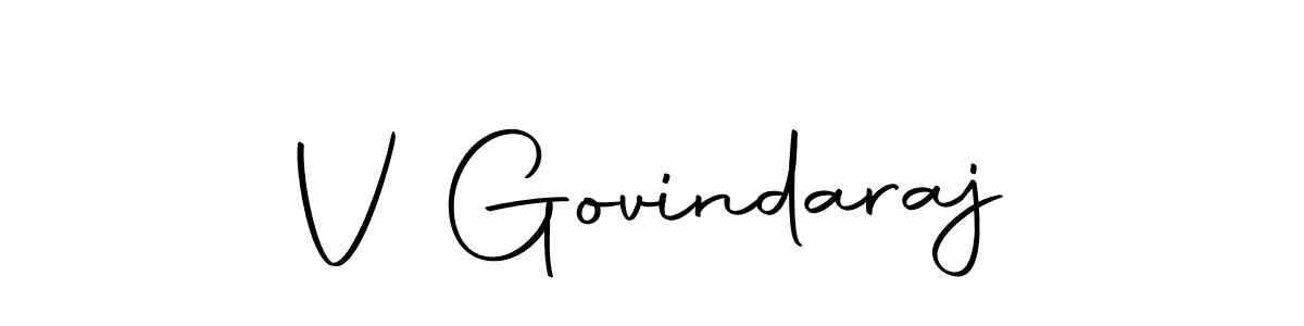 Create a beautiful signature design for name V Govindaraj. With this signature (Autography-DOLnW) fonts, you can make a handwritten signature for free. V Govindaraj signature style 10 images and pictures png