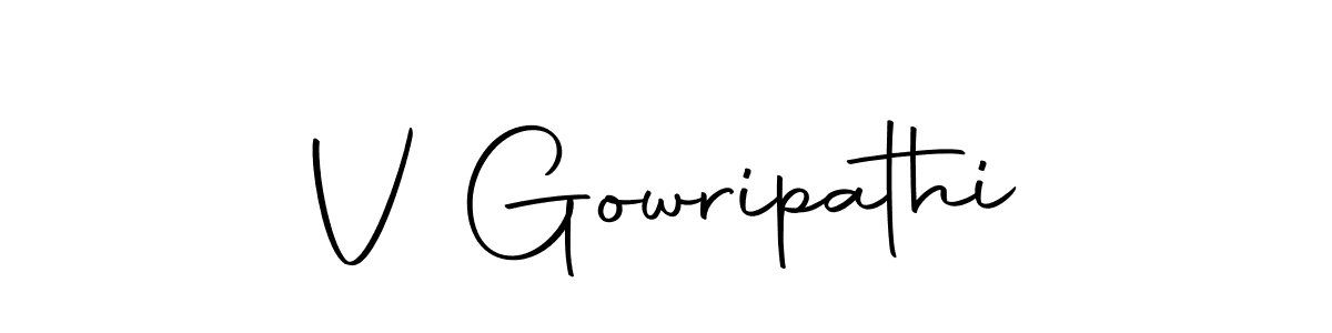 How to make V Gowripathi signature? Autography-DOLnW is a professional autograph style. Create handwritten signature for V Gowripathi name. V Gowripathi signature style 10 images and pictures png