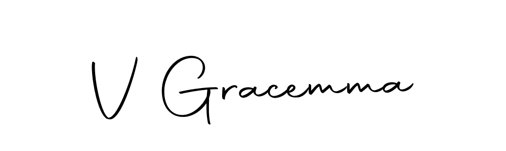 How to make V Gracemma signature? Autography-DOLnW is a professional autograph style. Create handwritten signature for V Gracemma name. V Gracemma signature style 10 images and pictures png