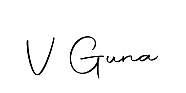 Similarly Autography-DOLnW is the best handwritten signature design. Signature creator online .You can use it as an online autograph creator for name V Guna. V Guna signature style 10 images and pictures png