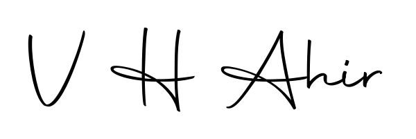 If you are searching for the best signature style for your name V H Ahir, here we have designed multiple signature styles using Autography-DOLnW. V H Ahir signature style 10 images and pictures png
