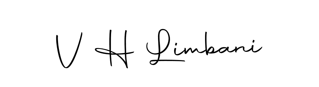 This is the best signature style for the V H Limbani name. Also you like these signature font (Autography-DOLnW). Mix name signature. V H Limbani signature style 10 images and pictures png