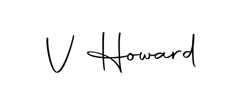 Design your own signature with our free online signature maker. With this signature software, you can create a handwritten (Autography-DOLnW) signature for name V Howard. V Howard signature style 10 images and pictures png