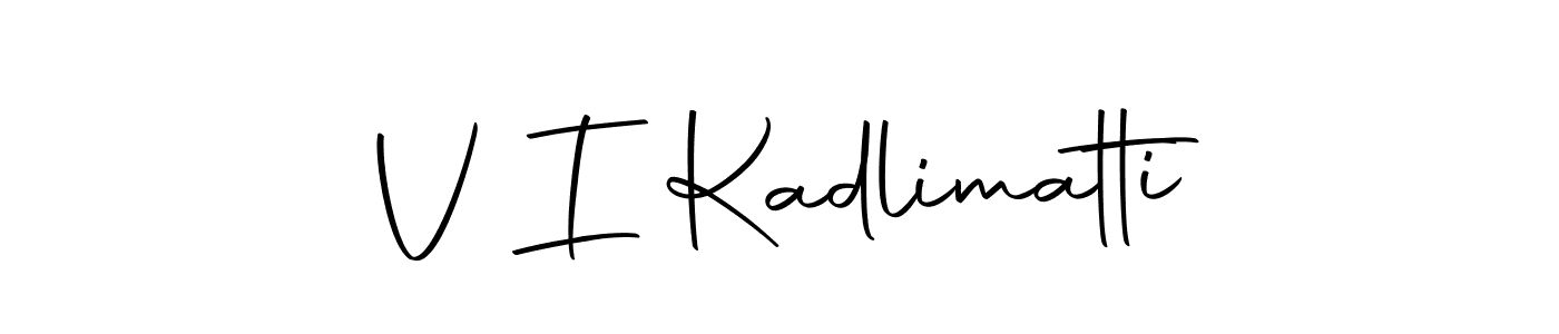 Design your own signature with our free online signature maker. With this signature software, you can create a handwritten (Autography-DOLnW) signature for name V I Kadlimatti. V I Kadlimatti signature style 10 images and pictures png