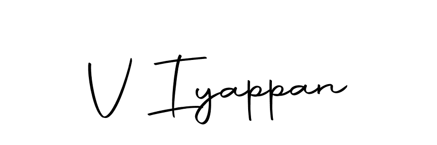 Also we have V Iyappan name is the best signature style. Create professional handwritten signature collection using Autography-DOLnW autograph style. V Iyappan signature style 10 images and pictures png
