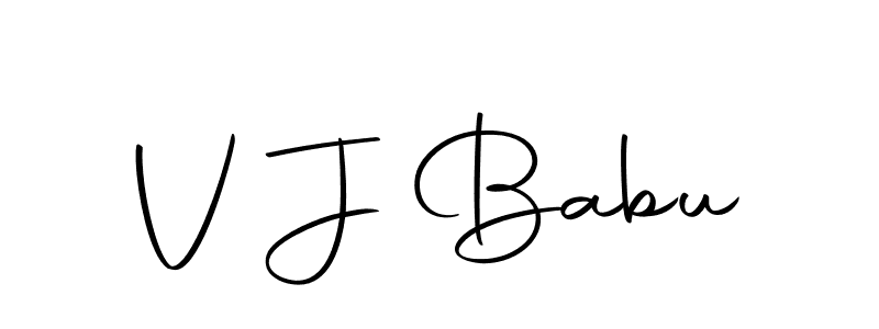 Use a signature maker to create a handwritten signature online. With this signature software, you can design (Autography-DOLnW) your own signature for name V J Babu. V J Babu signature style 10 images and pictures png