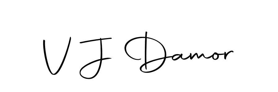 How to make V J Damor signature? Autography-DOLnW is a professional autograph style. Create handwritten signature for V J Damor name. V J Damor signature style 10 images and pictures png