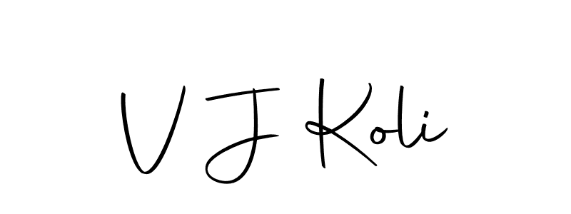 How to make V J Koli signature? Autography-DOLnW is a professional autograph style. Create handwritten signature for V J Koli name. V J Koli signature style 10 images and pictures png