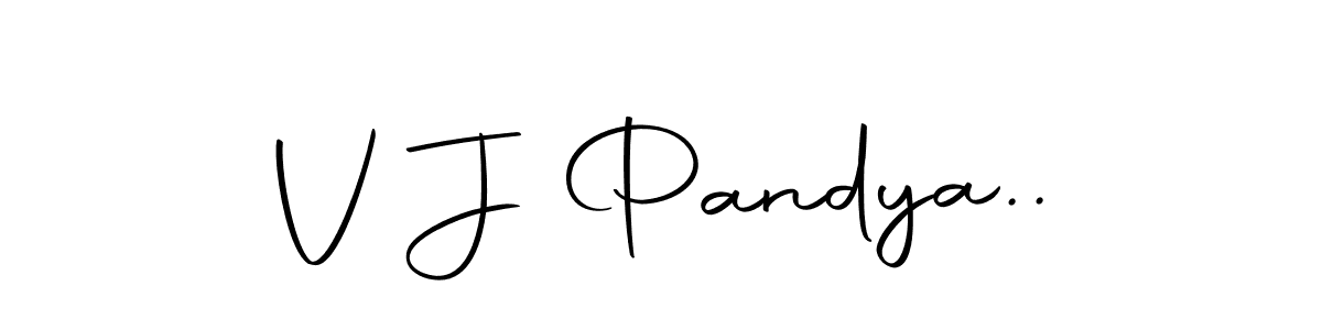 The best way (Autography-DOLnW) to make a short signature is to pick only two or three words in your name. The name V J Pandya.. include a total of six letters. For converting this name. V J Pandya.. signature style 10 images and pictures png