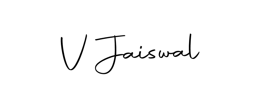 Use a signature maker to create a handwritten signature online. With this signature software, you can design (Autography-DOLnW) your own signature for name V Jaiswal. V Jaiswal signature style 10 images and pictures png