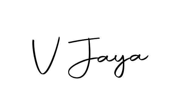 Create a beautiful signature design for name V Jaya. With this signature (Autography-DOLnW) fonts, you can make a handwritten signature for free. V Jaya signature style 10 images and pictures png