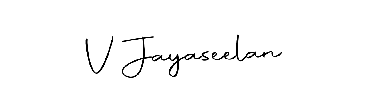 Also we have V Jayaseelan name is the best signature style. Create professional handwritten signature collection using Autography-DOLnW autograph style. V Jayaseelan signature style 10 images and pictures png