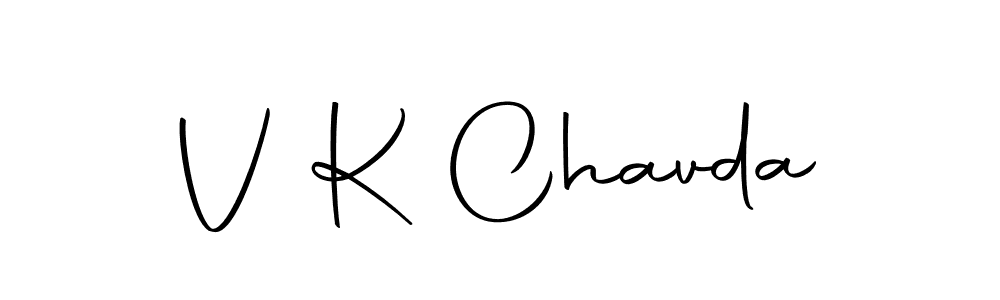 Design your own signature with our free online signature maker. With this signature software, you can create a handwritten (Autography-DOLnW) signature for name V K Chavda. V K Chavda signature style 10 images and pictures png