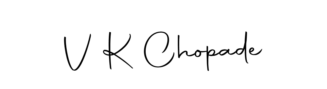 You should practise on your own different ways (Autography-DOLnW) to write your name (V K Chopade) in signature. don't let someone else do it for you. V K Chopade signature style 10 images and pictures png
