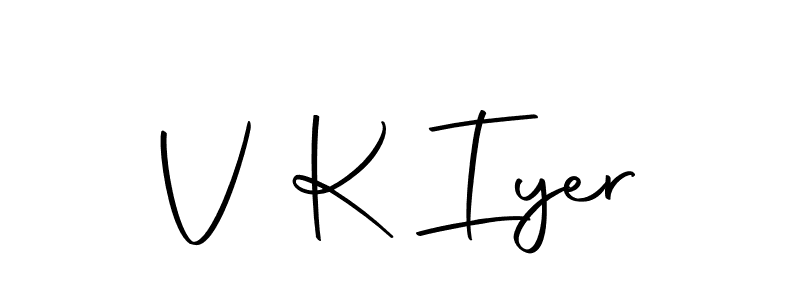 The best way (Autography-DOLnW) to make a short signature is to pick only two or three words in your name. The name V K Iyer include a total of six letters. For converting this name. V K Iyer signature style 10 images and pictures png