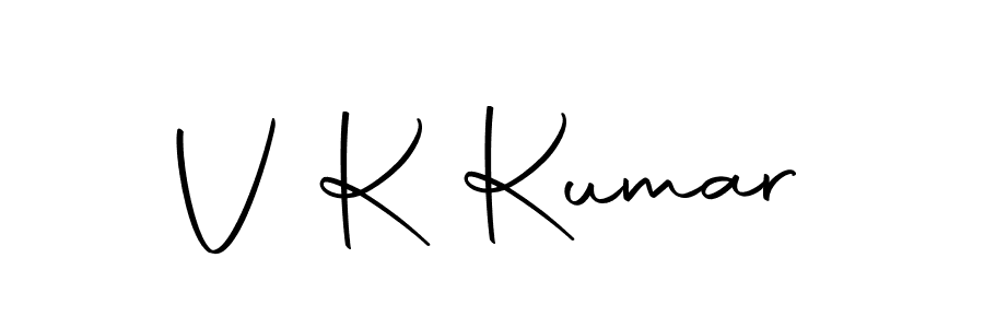 Create a beautiful signature design for name V K Kumar. With this signature (Autography-DOLnW) fonts, you can make a handwritten signature for free. V K Kumar signature style 10 images and pictures png