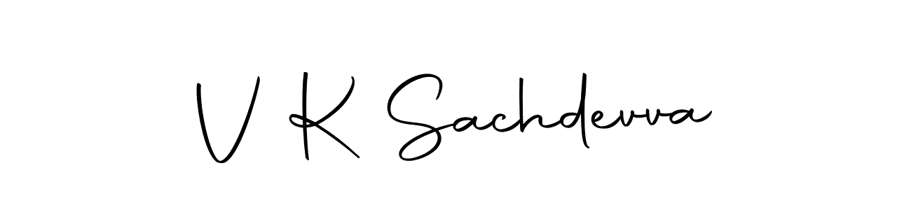 How to make V K Sachdevva name signature. Use Autography-DOLnW style for creating short signs online. This is the latest handwritten sign. V K Sachdevva signature style 10 images and pictures png