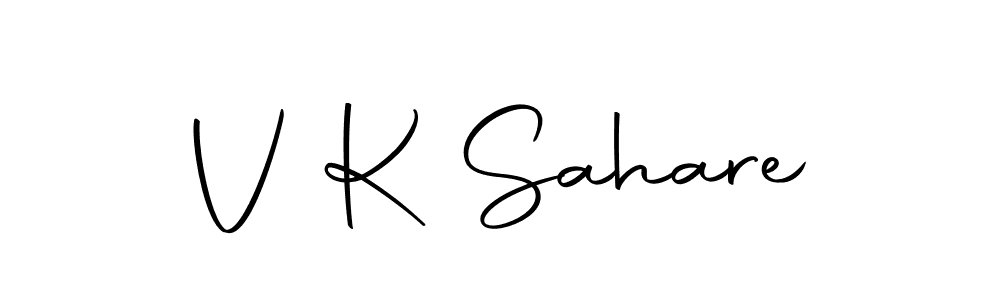 Use a signature maker to create a handwritten signature online. With this signature software, you can design (Autography-DOLnW) your own signature for name V K Sahare. V K Sahare signature style 10 images and pictures png