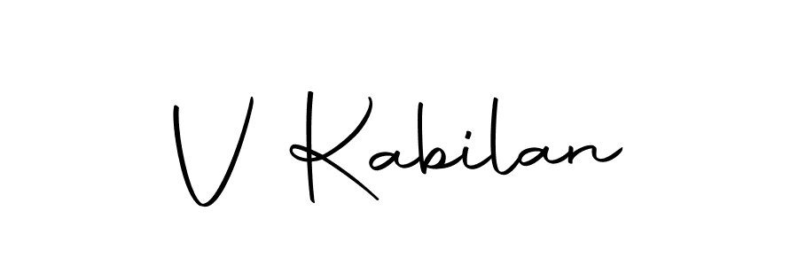 You should practise on your own different ways (Autography-DOLnW) to write your name (V Kabilan) in signature. don't let someone else do it for you. V Kabilan signature style 10 images and pictures png