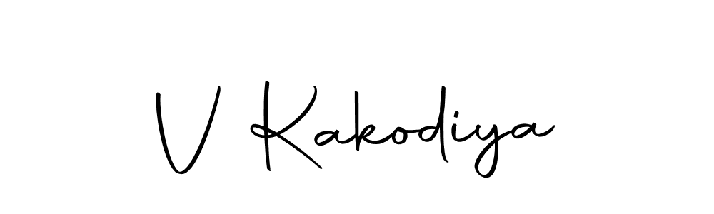 Make a beautiful signature design for name V Kakodiya. With this signature (Autography-DOLnW) style, you can create a handwritten signature for free. V Kakodiya signature style 10 images and pictures png