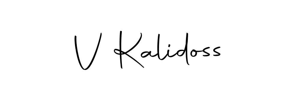 Use a signature maker to create a handwritten signature online. With this signature software, you can design (Autography-DOLnW) your own signature for name V Kalidoss. V Kalidoss signature style 10 images and pictures png