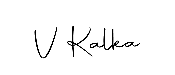 Make a beautiful signature design for name V Kalka. With this signature (Autography-DOLnW) style, you can create a handwritten signature for free. V Kalka signature style 10 images and pictures png