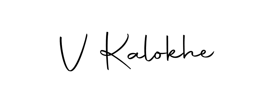Make a beautiful signature design for name V Kalokhe. With this signature (Autography-DOLnW) style, you can create a handwritten signature for free. V Kalokhe signature style 10 images and pictures png