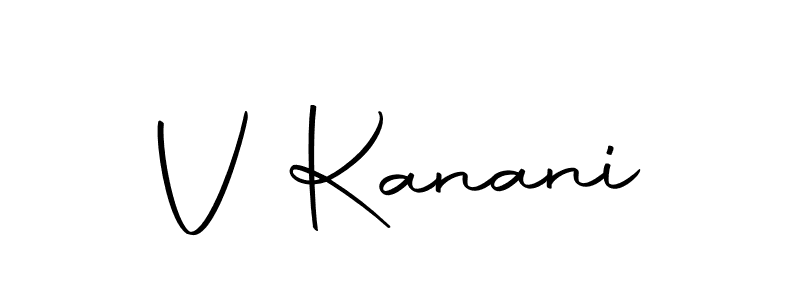 Create a beautiful signature design for name V Kanani. With this signature (Autography-DOLnW) fonts, you can make a handwritten signature for free. V Kanani signature style 10 images and pictures png