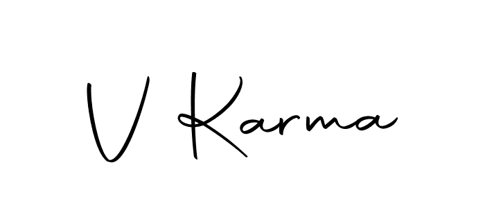 Use a signature maker to create a handwritten signature online. With this signature software, you can design (Autography-DOLnW) your own signature for name V Karma. V Karma signature style 10 images and pictures png