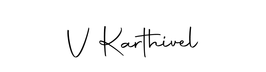 How to make V Karthivel name signature. Use Autography-DOLnW style for creating short signs online. This is the latest handwritten sign. V Karthivel signature style 10 images and pictures png