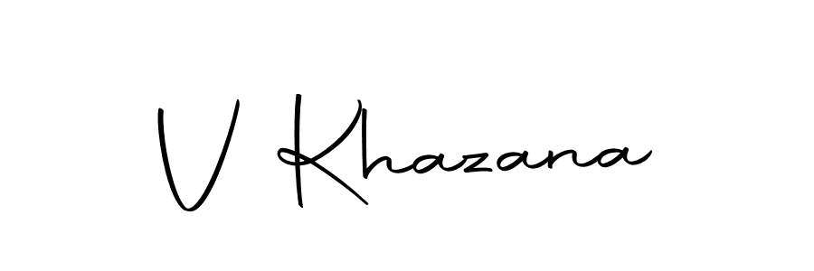 How to make V Khazana name signature. Use Autography-DOLnW style for creating short signs online. This is the latest handwritten sign. V Khazana signature style 10 images and pictures png