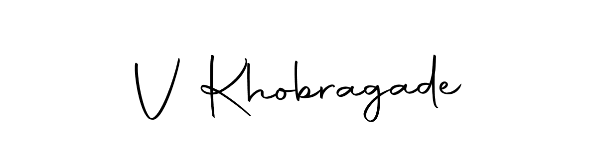 V Khobragade stylish signature style. Best Handwritten Sign (Autography-DOLnW) for my name. Handwritten Signature Collection Ideas for my name V Khobragade. V Khobragade signature style 10 images and pictures png