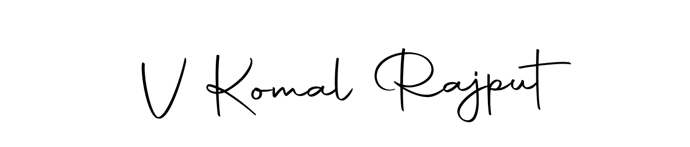Use a signature maker to create a handwritten signature online. With this signature software, you can design (Autography-DOLnW) your own signature for name V Komal Rajput. V Komal Rajput signature style 10 images and pictures png