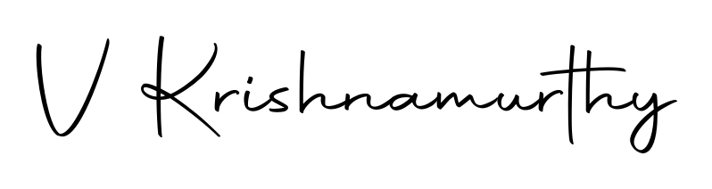 Enhance your business communications with V Krishnamurthy signature in Autography-DOLnW lettering. Clean, modern, and universally compatible. V Krishnamurthy signature style 10 images and pictures png
