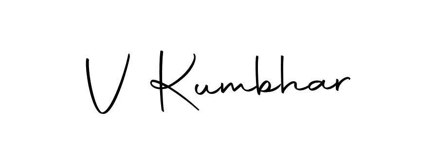 Make a beautiful signature design for name V Kumbhar. With this signature (Autography-DOLnW) style, you can create a handwritten signature for free. V Kumbhar signature style 10 images and pictures png