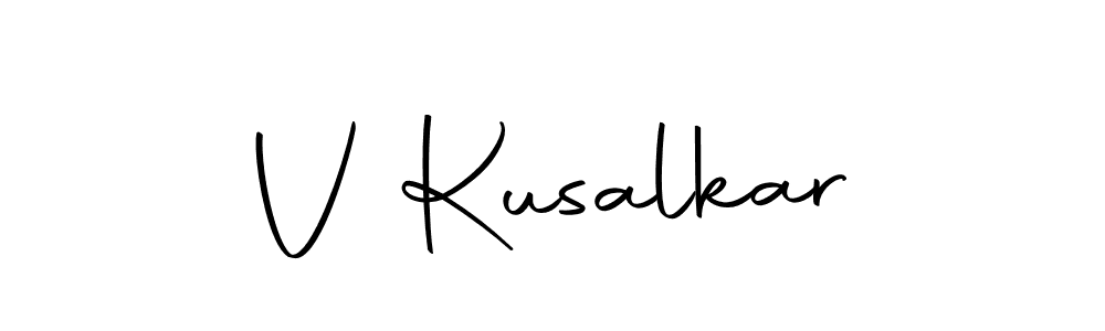 Use a signature maker to create a handwritten signature online. With this signature software, you can design (Autography-DOLnW) your own signature for name V Kusalkar. V Kusalkar signature style 10 images and pictures png