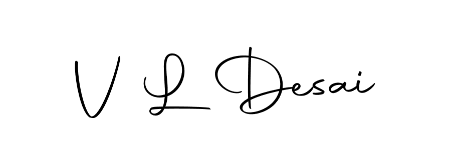 How to make V L Desai name signature. Use Autography-DOLnW style for creating short signs online. This is the latest handwritten sign. V L Desai signature style 10 images and pictures png