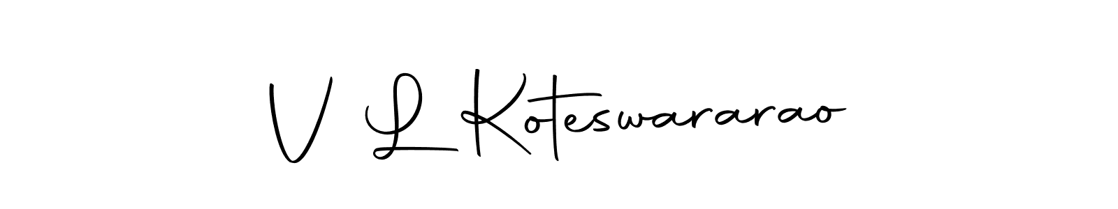 Design your own signature with our free online signature maker. With this signature software, you can create a handwritten (Autography-DOLnW) signature for name V L Koteswararao. V L Koteswararao signature style 10 images and pictures png