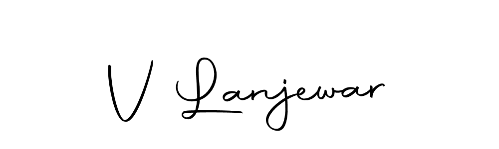 Autography-DOLnW is a professional signature style that is perfect for those who want to add a touch of class to their signature. It is also a great choice for those who want to make their signature more unique. Get V Lanjewar name to fancy signature for free. V Lanjewar signature style 10 images and pictures png