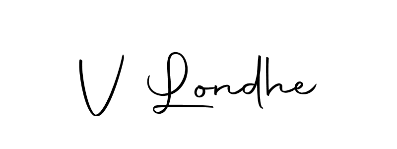 Autography-DOLnW is a professional signature style that is perfect for those who want to add a touch of class to their signature. It is also a great choice for those who want to make their signature more unique. Get V Londhe name to fancy signature for free. V Londhe signature style 10 images and pictures png